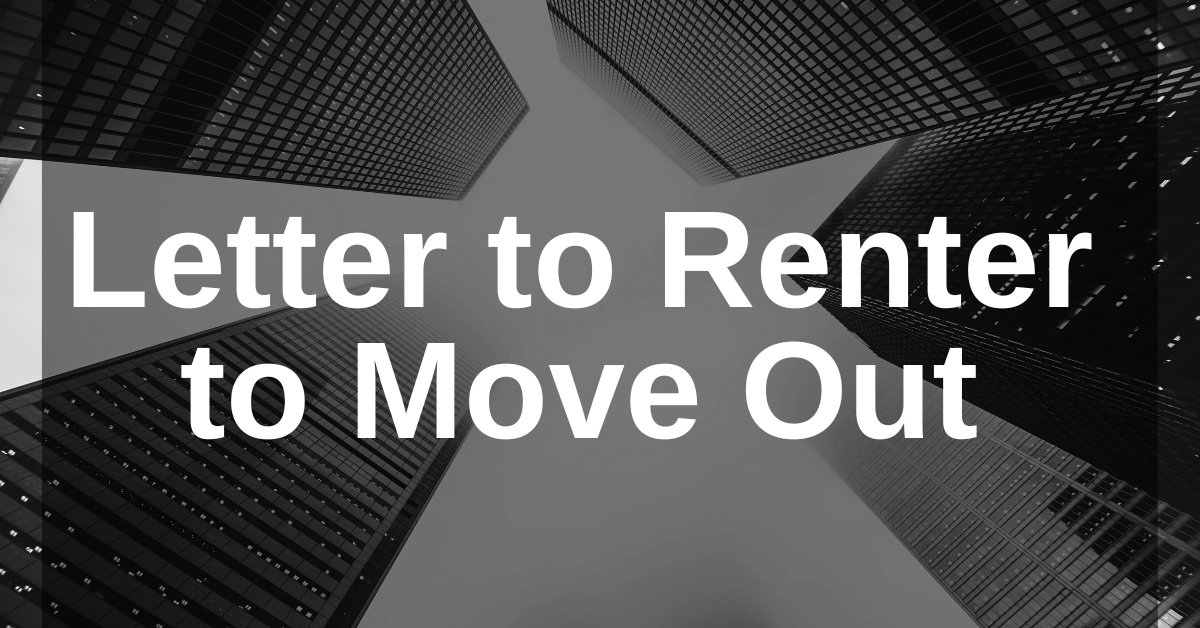Letter to Renter to Move Out