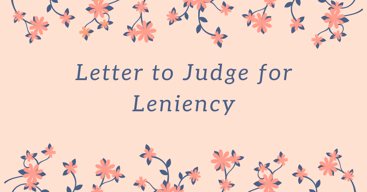 Letter to Judge for Leniency