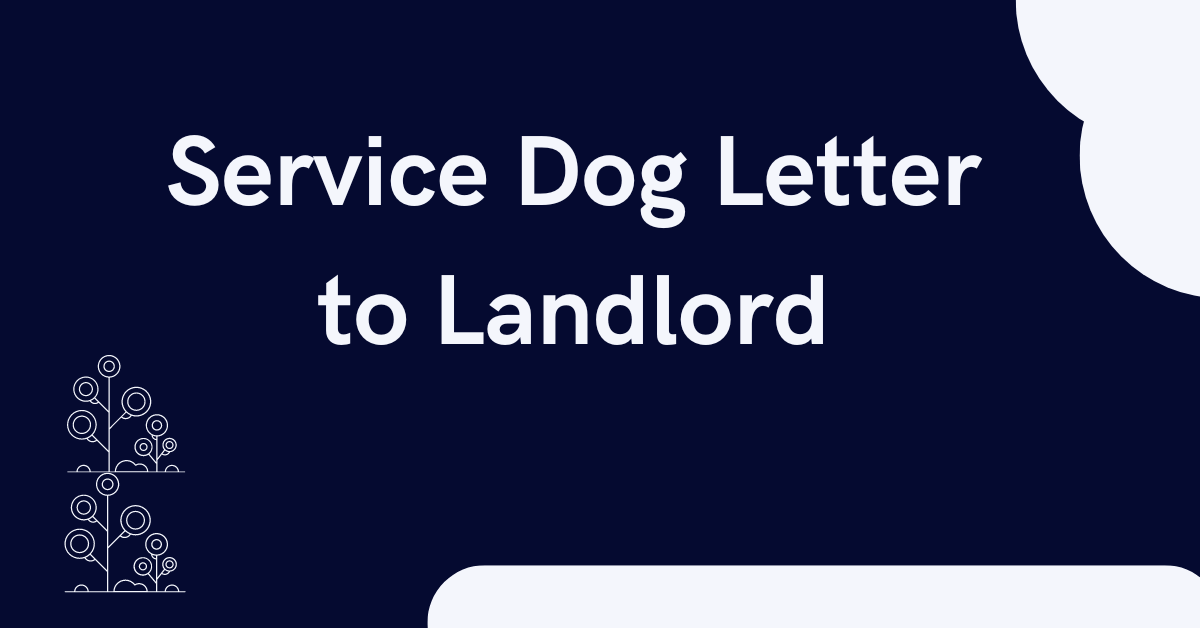 Service Dog Letter to Landlord