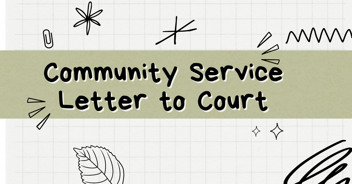 Community Service Letter to Court