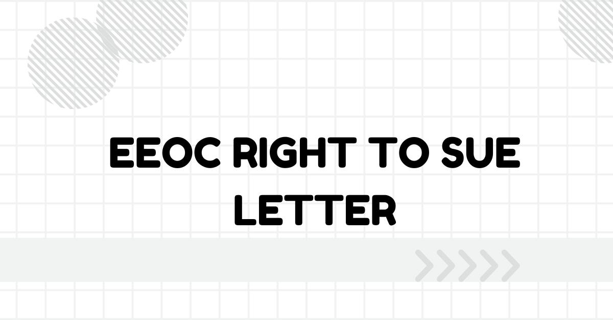 EEOC Right to Sue Letter