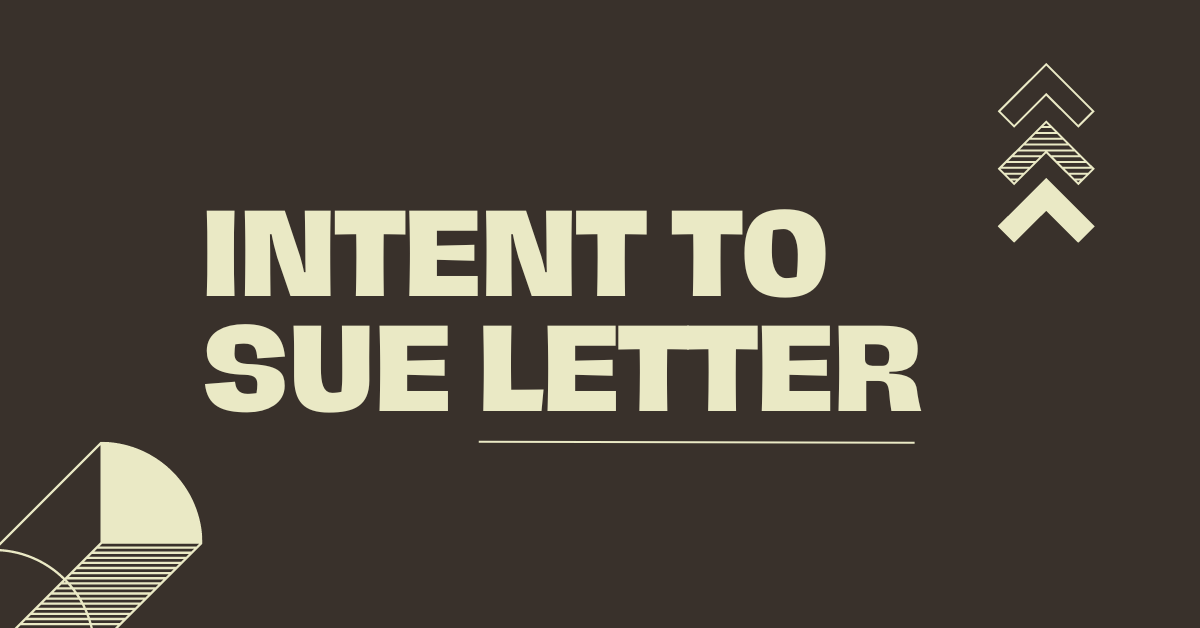 Intent to Sue Letter