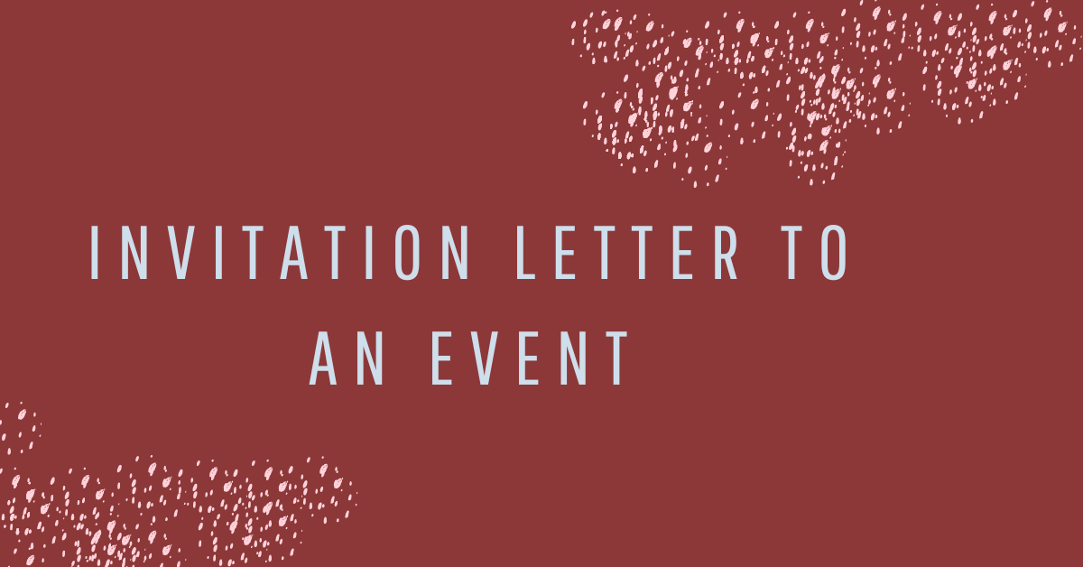 Invitation Letter to an Event