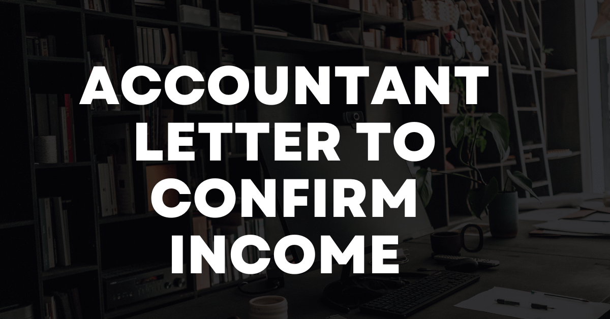 Accountant Letter to Confirm Income