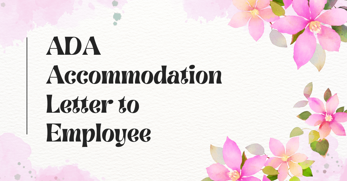 ADA Accommodation Letter to Employee