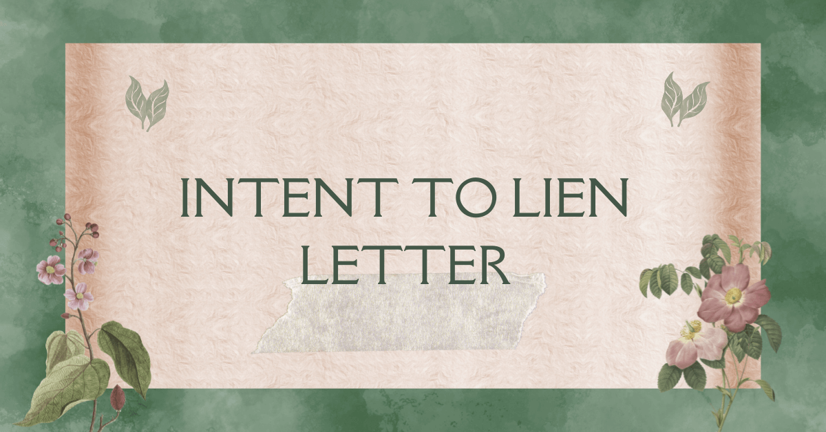 Intent to Lien Letter
