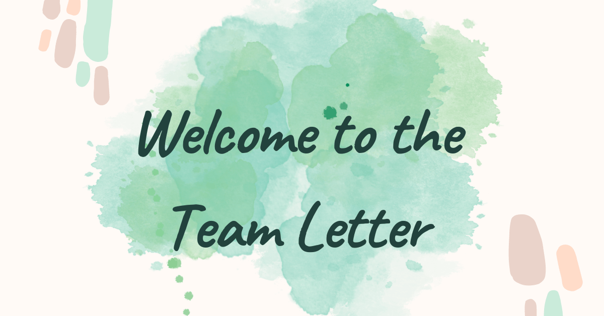 Welcome to the Team Letter