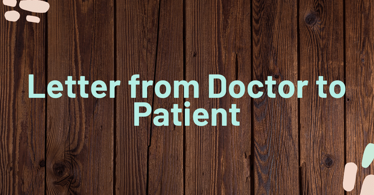 Letter from Doctor to Patient