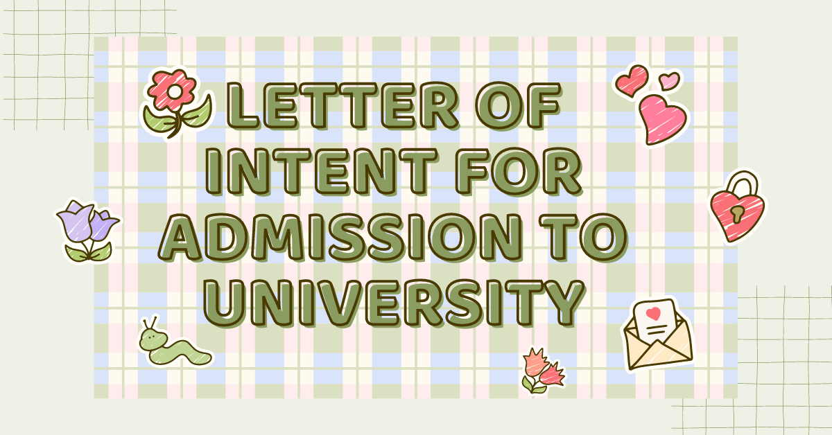 Letter Of Intent for Admission to University