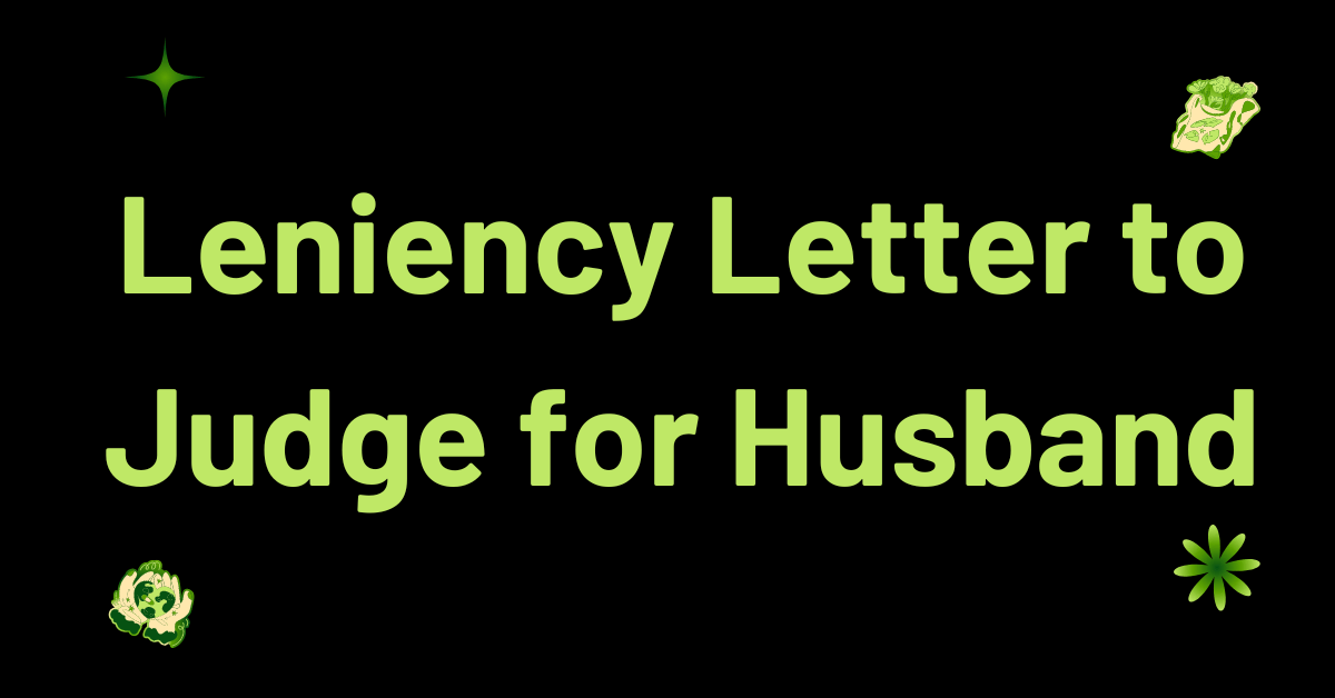 Leniency Letter to Judge for Husband