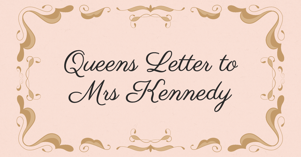 Queens Letter to Mrs Kennedy