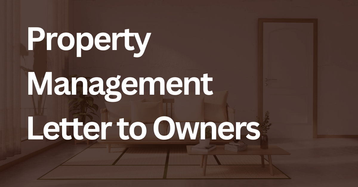 Property Management Letter to Owners