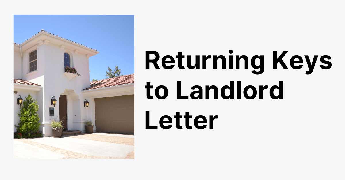 Returning Keys to Landlord Letter