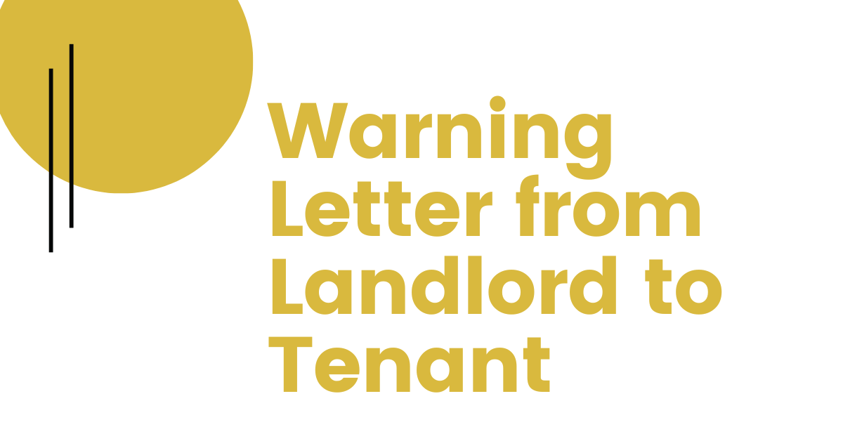 Warning Letter from Landlord to Tenant