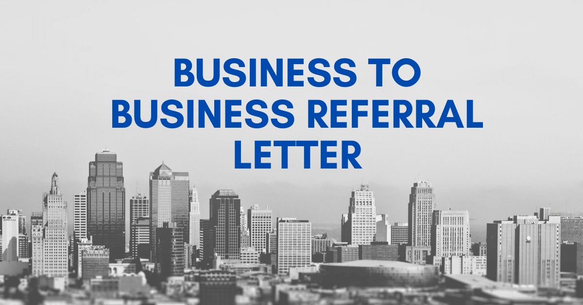 Business to Business Referral Letter