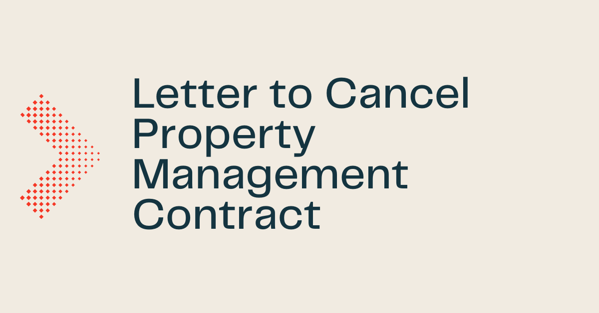 Letter to Cancel Property Management Contract