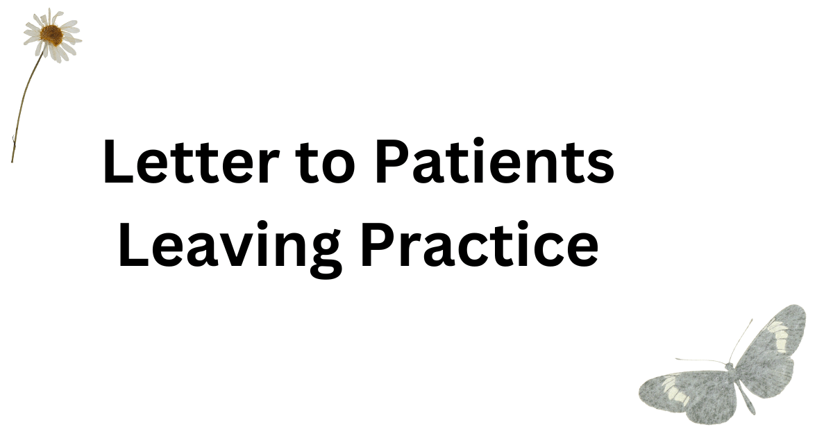 Letter to Patients Leaving Practice