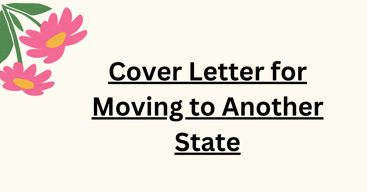 Cover Letter for Moving to Another State