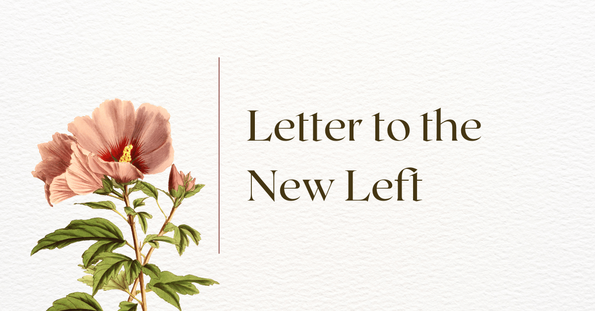 Letter to the New Left