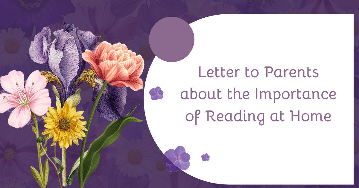 Letter to Parents about the Importance of Reading at Home